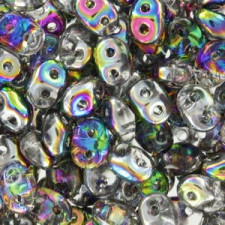 SuperDuo Beads 2.5x5mm Crystal - Vitral